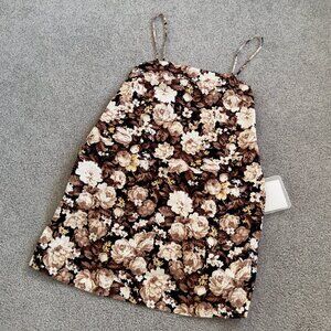 - Abercrombie & Fitch Floral Spaghetti Strap Romper Dress XST